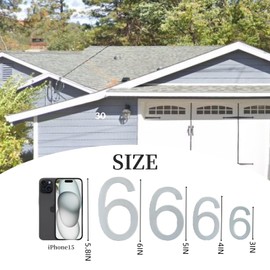 5 inch White House Numbers, Self Adhesive House Numbers for Outside White Acrylic Modern House Numbers for Address Office Apartments Home Hotel Room Numbers, White House Number 3 (5in No.3)