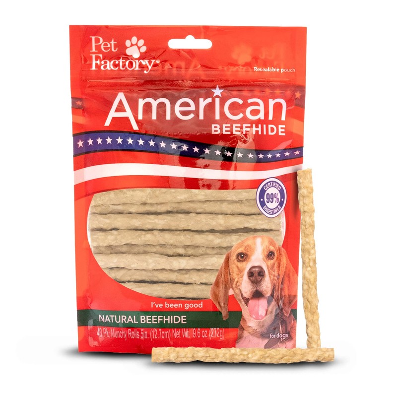 Pet Factory American Beefhide 5" Munch Mini Rolls Dog Chew