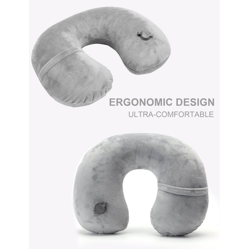 Houdian Inflatable Neck Pillow Travel Pillow - Compact Portable Head