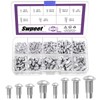 Swpeet 400Pcs M2 M2.5 M3 M4 × 6mm 8mm 10mm