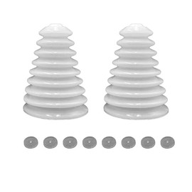 2 Pcs 9.2x13 cm Silica Gel Scalable Drill Dust Cover Collector,Dustproof Device Power Tool Utility Accessories,With 8 Spacers,for Dustproof,White