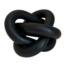 EMINGSKY 3-Link Wood Chain Link Coffee Table Decor,Black Wooden Knot Decor for Coffee Table Farmhouse Decortive for Home Boho Modern Shelf Decortion(Black)