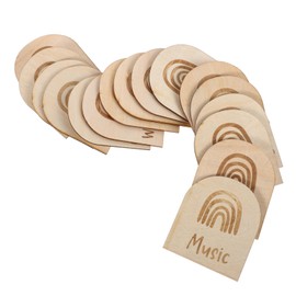 FUNOMOCYA 16pcs Wooden Toy Storage Labels for Boy Girl Playroom Organization Educational Sorting Tags for Home and Kindergarten Toy Bins