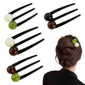 YANHUILAY Hair Comb (Set of 4) Party Wrap Comb Hairpin Fashionable Ball Wrap Hair Accessories Hair Arrangement Fancy Kimono Hair Ornaments Wedding Party Coming of Age Ceremonies Graduation School