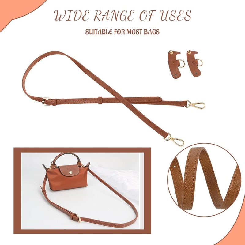 ZEPIQOR Leather Shoulder Strap for Mini Bags, Bag Straps, PU