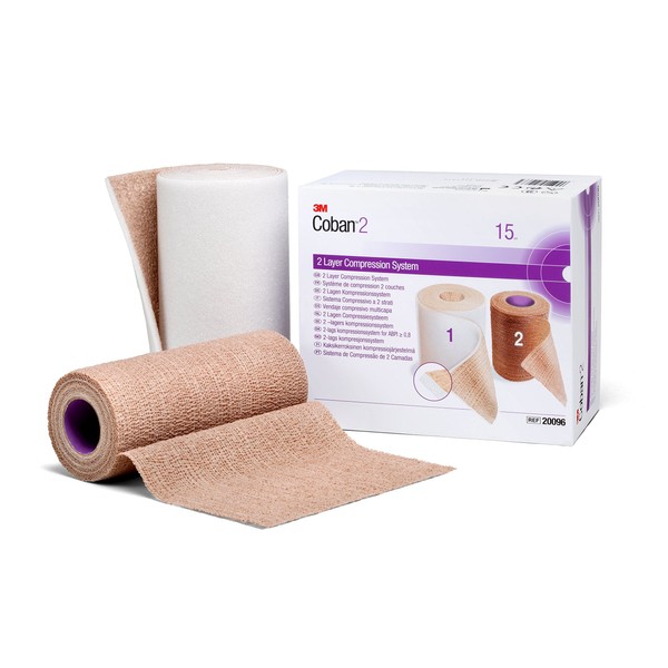 3M™ Coban™ 2 Two-Layer Compression System 2092, 2", 1 Kit/Carton 8 Cartons/Case