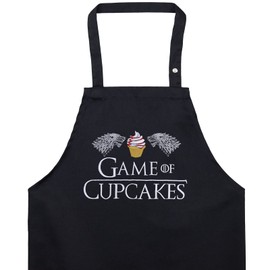 EXPRESS-STICKEREI Baking Apron - Cooking Apron Women/Men with Funny Saying - Apron Embroidered with Pocket Kitchen Apron Adjustable Men - Kitchen Gift for Bakers Christmas Mother's Day, Game of