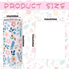 Geyoga 4 Pack Car Tissues Round Tube Tissues Box with Facial Tissue Bulk Car Tissue Holder Car Tissue Travel Cylinder Holder for Car Cup Holder Christmas Home Bathroom Office (Flower)