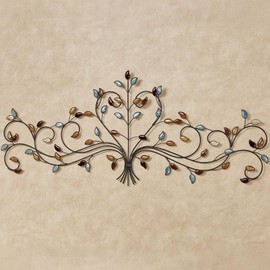 Touch of Class Jeweled Love Metal Wall Art Grille Multi Earth | Elegant Scrolling Designs with Jewels | Hanging Decor Sculpture for Bedroom, Living Room, Bathroom, Entryway