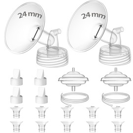TOVVILD Replacement Pump Parts for Spectra, 10PCS Flange Sizing Kit Flange 24mm Valve Tubing Backflow Protector Compatible w Spectra S2 S1, Not Original Spectra Pump Replacement Parts