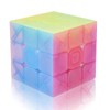 ROXENDA Magic Cube Jelly 3X3 Speed Cube Magic Cube 3X3X3