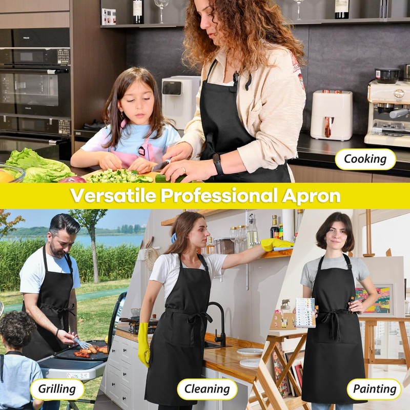 ROTANET Extra Large Aprons for Men Adjustable Bib Aprons with