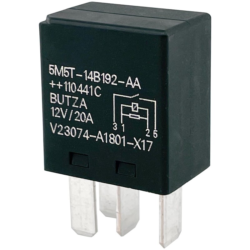 5M5T-14B192-AA Relay V23074-A1801-X17 (3-Pack) 12V 20A 4-Pin SPST Automotive Micro