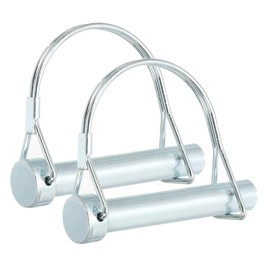 PATIKIL Trailer Coupler Pin 1/2x2-3/4x2.36"(D*L*IW), 2 Pcs Wire Lock Pin Safety Shaft Locking Pin Round Pto Pins for Farm Trailers Lawn Hitches Garden Tractor Kayak Boat (12x70x60mm)