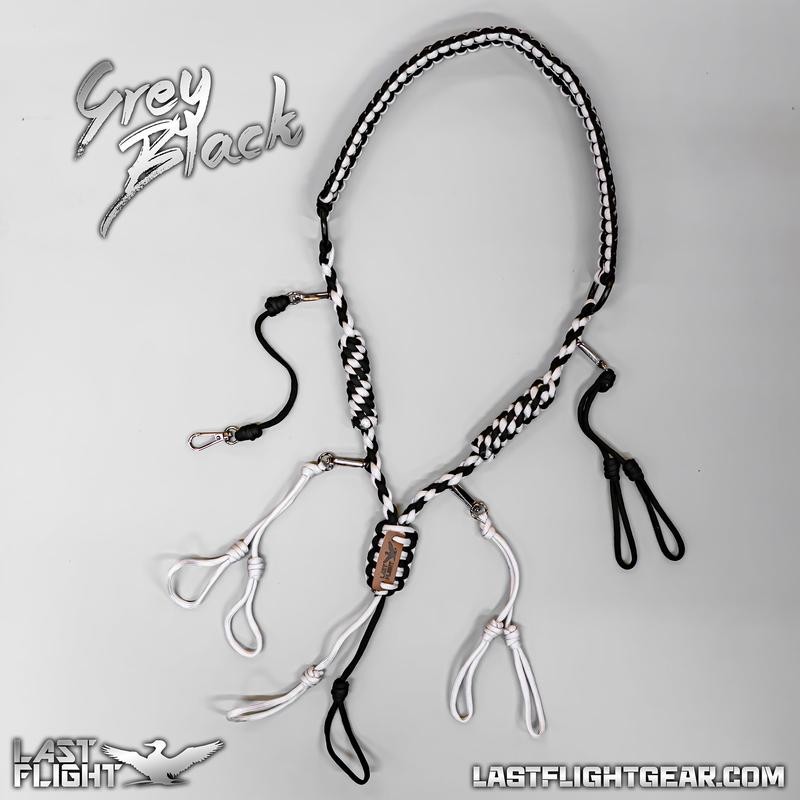 Call Lanyards for duck and goose calls - Color: Grey/Black