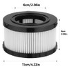 2 Pcs DC5151H HEPA Filter Compatible with DEWALT DC5151H DC515