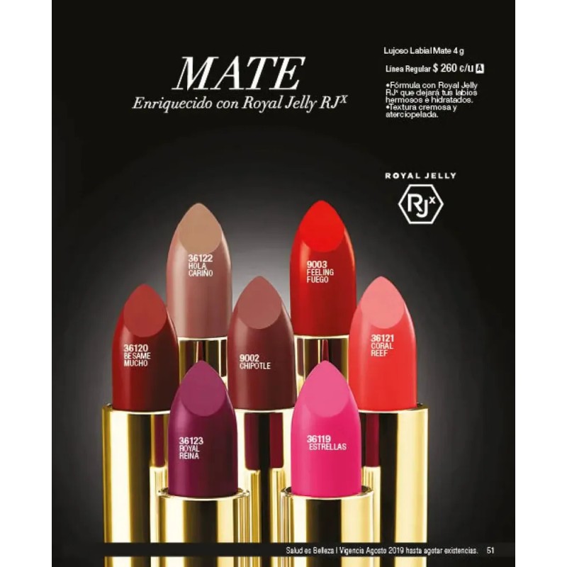 Jafra Lujoso Labial Mate Feeling Fuego