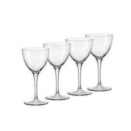 Bormioli Rocco Novecento Stemware Nick & Nora Glass, Set of 4, 4 Count (Pack of 1), Clear