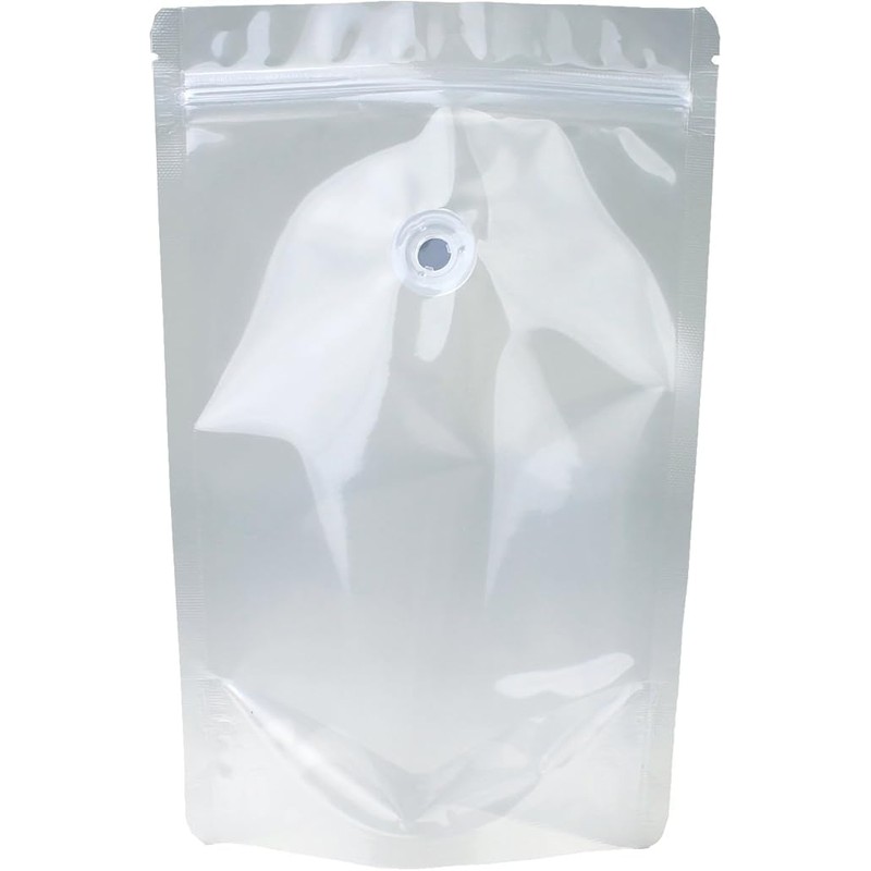 AwePackage 8 oz Clear Stand up Zipper Pouch Coffee Bag