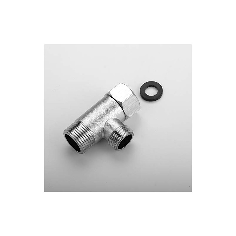 REWEE Bidet Connector,SOLID Brass T-adapter, 3-way Tee Connector for Handheld