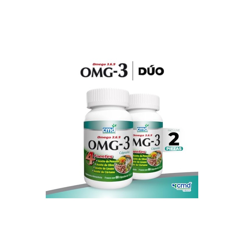 CMD - OMG-3 - Con Aceite de Pescado, Oliva, Linaza