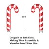 2-PC Red & White Christmas Candy Cane Reversible Corrugated Plastic