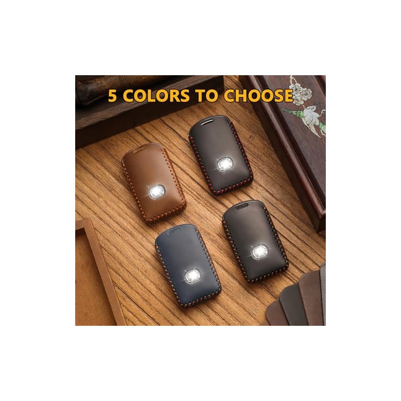 FT FUNTOR for Mazda Key Fob Cover,Leather Key Cover with