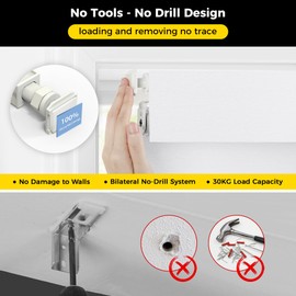 UNISHADES No Drill Roller Shades for Indoor Windows 100% Blackout Cordless Blinds for Home, for Window Size 22” W × 72" H White
