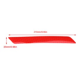 Yctze Reflective Warning Strip Stickers, 4 Pieces, Car Wheel, Eyebrow, Bumpers, Safety Warning Strips, Tape Sticker, Decal, Red, Reflective Stickers