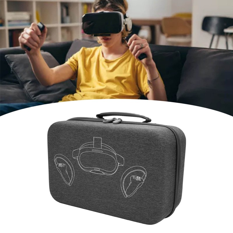 VR Hard Carrying Case Portable Shockproof Compact EVA Waterproof VR