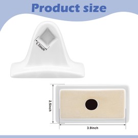 RattanView 2 Pcs White Porcelain Ceramic Towel Bar Rod Rack Post Holder Bracket Tile Set Mid Century Modern Vintage Retro Ceramic Bathroom Towel Holder Porcelain Bathroom Accessories