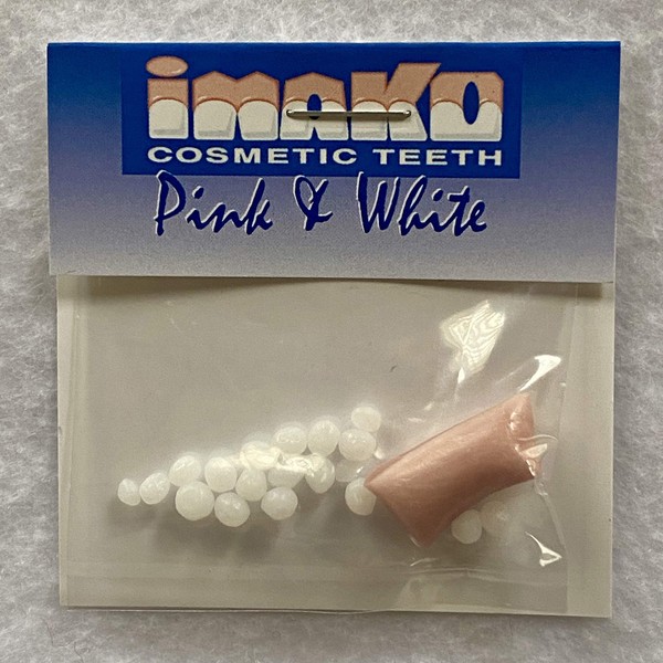 Imako Cosmetic Teeth Extras (Pink and White Fitting Material)- 2 Pack