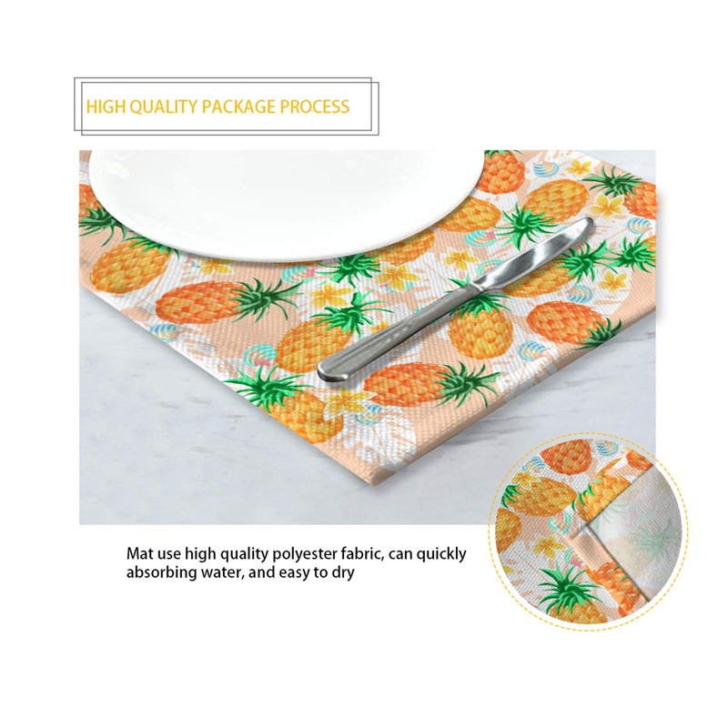 GLENLCWE Southwestern Native Aztec Print Placemats Set of 4 for