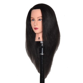 Zvena Beauty 22 - 24 " Human Hair Cosmetology Mannequin Manikin Training Head - (V5-AMBER)
