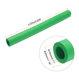 sourcing map 2pcs 10" Pipe Insulation Tube 18mm ID 30mm OD Foam Tubing for Handle Grip Support, Green