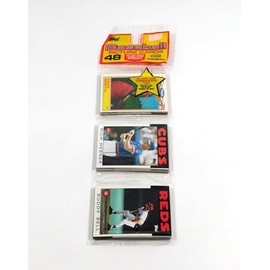 1985 Topps Baseball Un-Opened Rack Pack (48 Cards). Look for The Mark McGwire, Roger Clemens, Kirby Puckett Rookie Cards