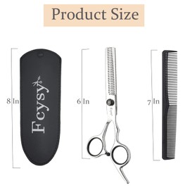 Hairdressing Thinning Scissors Thinning Shears, Fcysy Hair Thinning Scissors Ladies with Comb Hair Cutting Scissor Set, Blending Layering Hairdresser Scissors Thinning Scissors Dog Grooming for Men