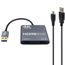 Duttek HDMI Video Capture Card with Loop Out, HDMI to USB 3.0 Video Capture Card Converter Adapter 4K HD 1080P for PC Laptop Projector HDTV Compatible with Windows XP, MAC, Linus System