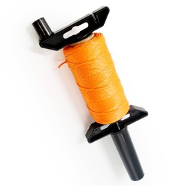 Mason Line String Reel 260FT, 390FT, 780FT, 1500FT, 2300FT, Durable Construction Twine for Laying Bricks, Blocks, Fences in Gardening, DIY & Landscaping Projects (Orange, 262 Ft)