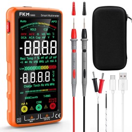 Fkm Pro Digital Multimeter Tester TRMS 6000 Counts,Auto-Ra