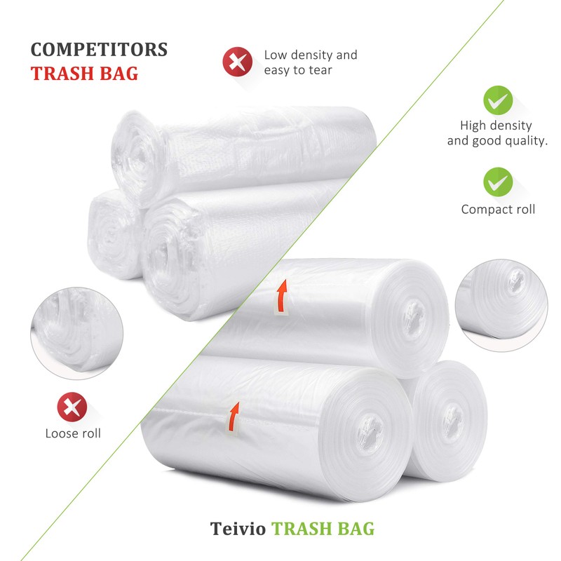 5 Gallon 220 Counts Strong Trash Bags Garbage Bags by