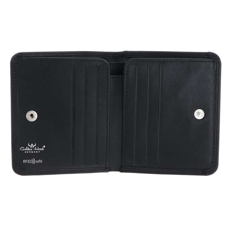 Golden Head Polo RFID Protect Zipped Billfold Coin Wallet with