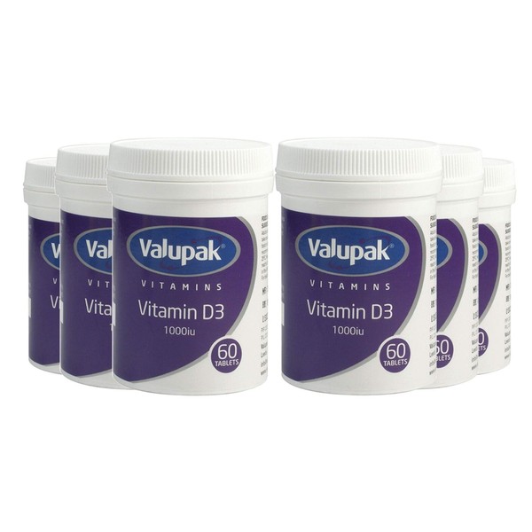 6 X Valupak Vitamin D 1000Iu