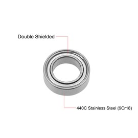 uxcell SMR106ZZ Stainless Steel Ball Bearing 6x10x3mm Shielded MR106ZZ Bearings 2pcs