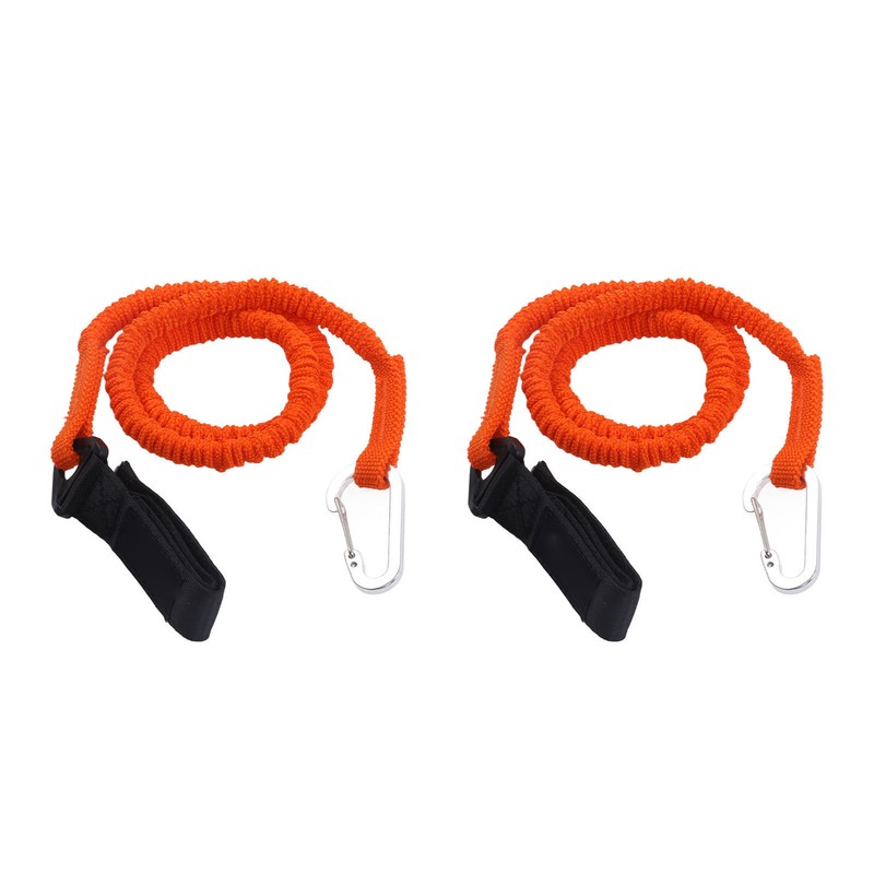 2pcs Kayak Paddle Leashes Stretchable Safety Canoe Paddle Leash Kayak