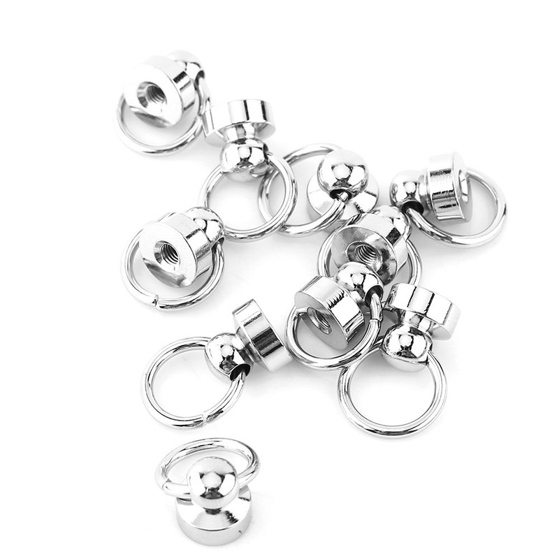 10pcs Head O-Ring Head Button Stud Rivets with Studs Screw