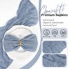 24 Pack Dusty Blue Cheesecloth Napkins 20"x20" Rustic Gauze Napkin
