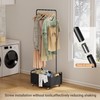 Dunatou Small Clothes Rack with Wheels, Heavy Duty Metal Garment