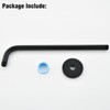 RANDOM 16 Inch Shower Arm with Flange,Stainless Steel 90 Degree