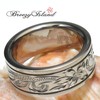 [BreezyIsland] Hawaiian Jewelry Ring Hawaiian Scroll Titanium 8mm Width, Titanium